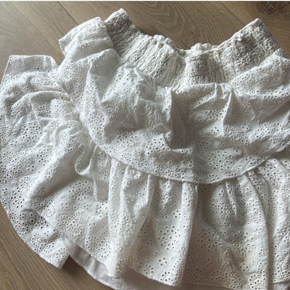 LOVESHACKFANCY RUFFLE MINI SKIRT - Picture 3 of 4